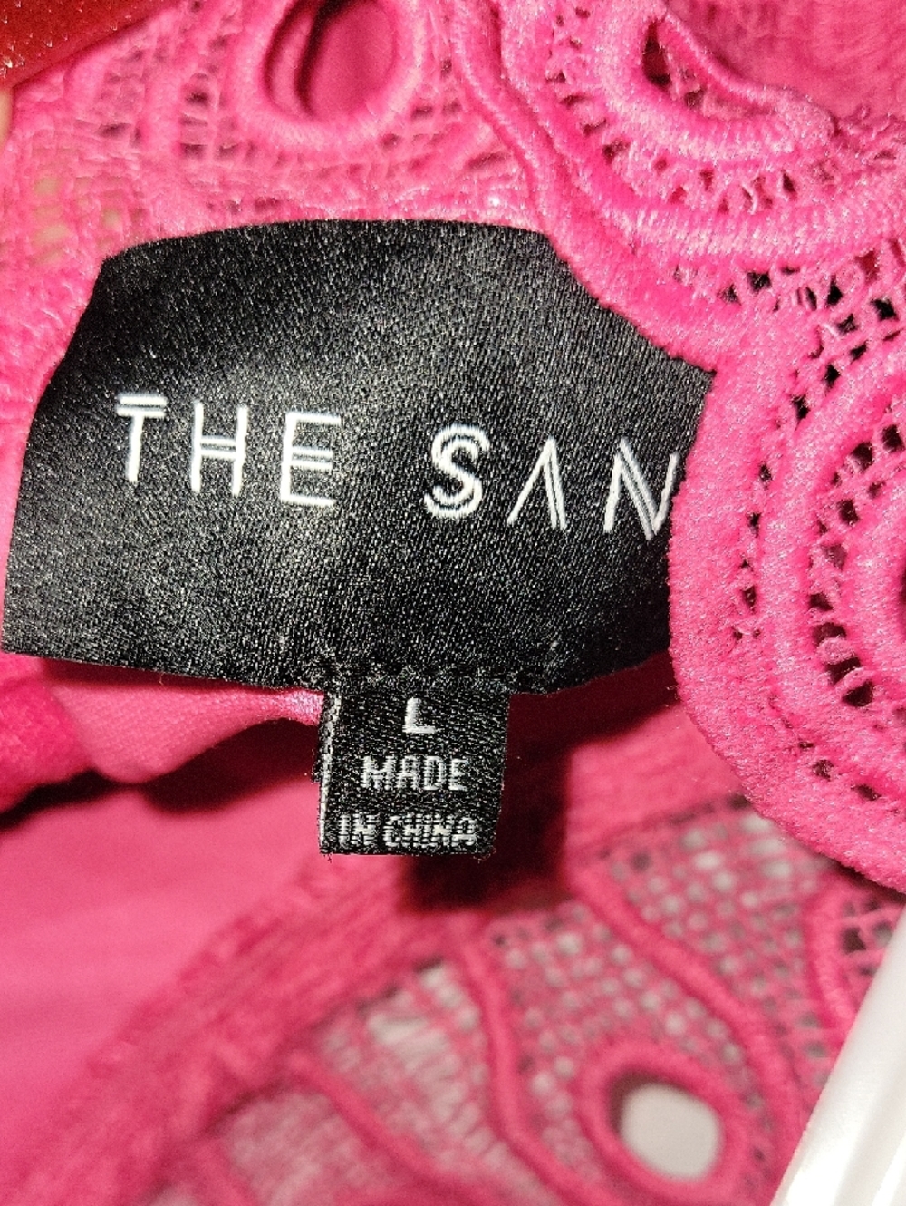 Hot Pink Lace Ruffled Mini Dress - Picture 10 of 11